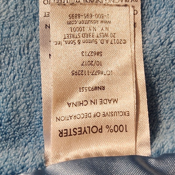 Sutton & Sons Baby Blanket Blue Gray Crib Nursery Lion Boy Sensory Bumpy Satin - Picture 5 of 8